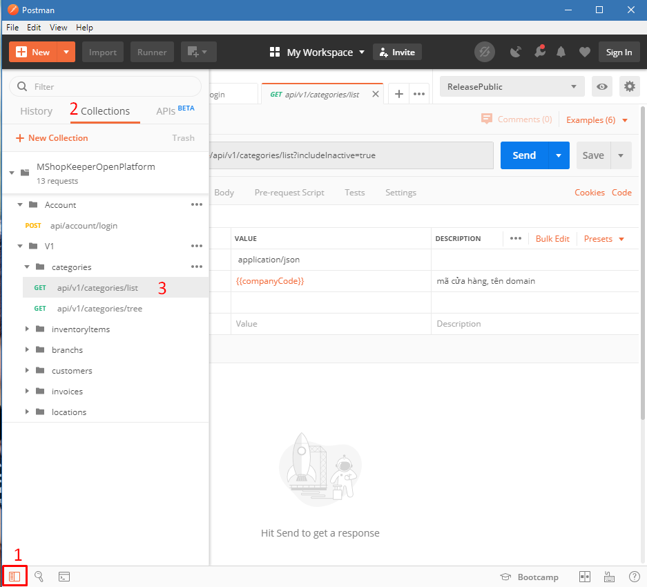 API SDK MShopKeeper Postman Import 14