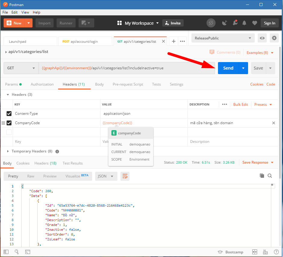API SDK MShopKeeper Postman Import 15
