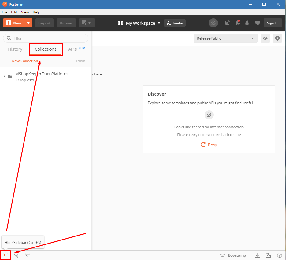 API SDK MShopKeeper Postman Import 5
