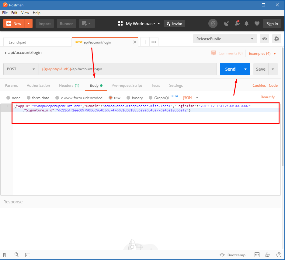 API SDK MShopKeeper Postman Import 8